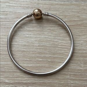 Pandora 14k Gold and Sterling Silver Bangle Bracelet